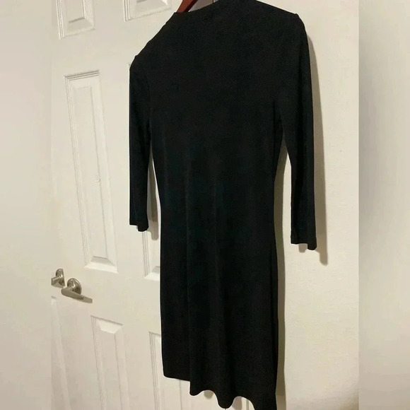 DKNY Longline V-neck Button-Down Cardigan size 4 ptp black - Picture 12 of 14